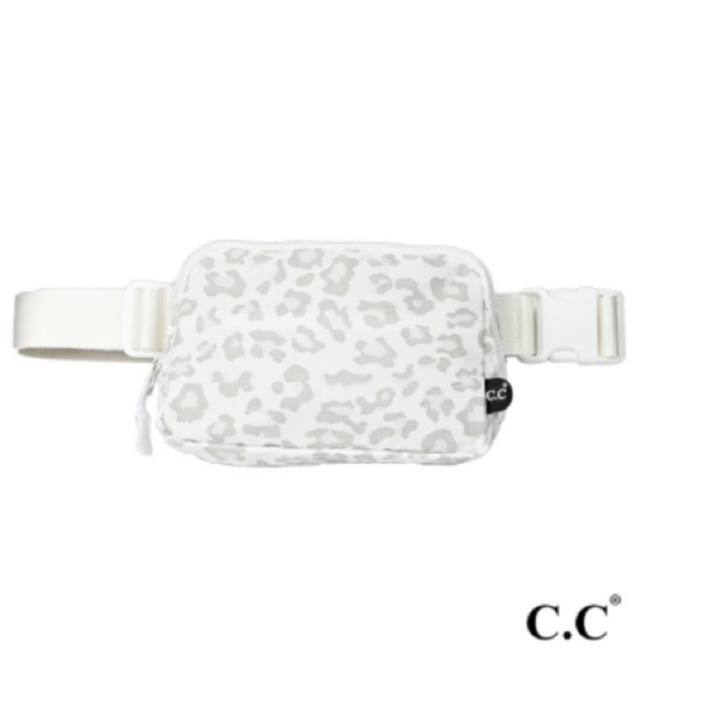 Leopard print Fanny pack/chest bag with zipper enclosure